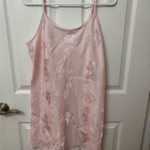 Valerie Stevens Women's Vintage Y2K Coquette Pink Floral Slip Dress